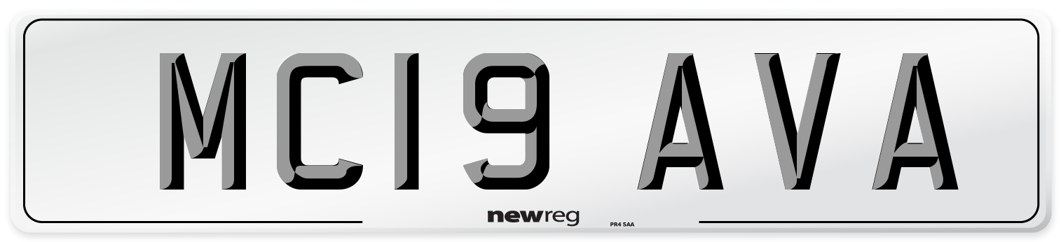 MC19 AVA Number Plate from New Reg